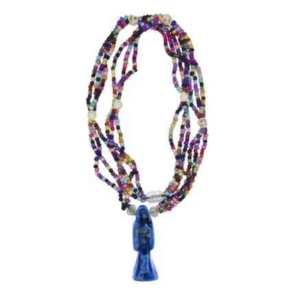 Rosario Santa Muerte Azul 47 cm