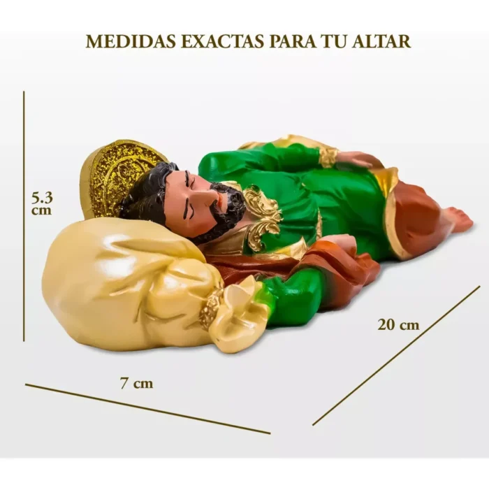San Jose Dormido 19 Cm Figura Religiosa Proteccion Bendicion - Image 3