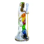 Santa Muerte 7 Minerales 15 cm, figura abrecaminos de colores curada - Image 3