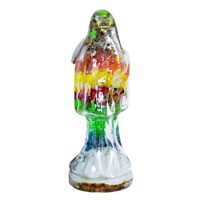 Santa Muerte 7 Minerales 15 cm, figura abrecaminos de colores curada - Image 4