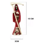 Santa Muerte roja  Flaquita 10 Cm Resina Natural - Image 4