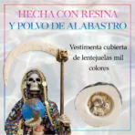 Santa Muerte Mil Colores 70 cm, figura poderosa de protección y abundancia - Image 8