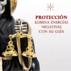 Santa Muerte negra 30 cm curada, figura ritual suprema con libro - Image 4