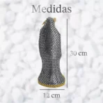 Santa Muerte Plata 30 cm, figura vestida para éxito y abundancia espiritual - Image 3