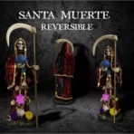 Santa Muerte Reversible 120 cm, figura vestida con manto mágico para corte espiritual - Image 7
