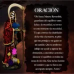 Santa Muerte Reversible 70 cm con Manto Mágico y Libro, figura poderosa de corte y protección - Image 6