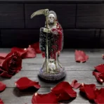 Santa Muerte Reversible 15 cm, resina mineral curada de protección dual - Image 5