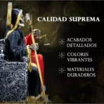 Santa Muerte Reversible Suprema Trono 30 Cm Curada + Libro - Image 2
