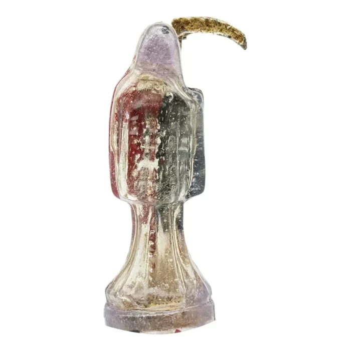 Santa Muerte Reversible Transparente 30 cm, figura para corte y protección espiritual - Image 3