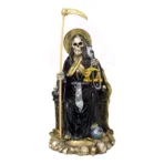 Santa Muerte Suprema Negra con Búho 30 cm