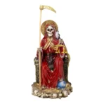 Santa Muerte Suprema Roja con Búho 30 cm