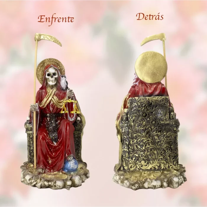 Santa Muerte Suprema Roja con Búho 30 cm, figura poderosa para justicia y amor - Image 6