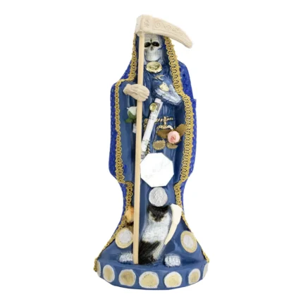 Santa Muerte Vestida Azul 15 Cm