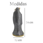 Santa Muerte Plateada 24 cm, figura vestida para éxito espiritual y claridad mental - Image 3