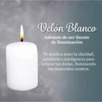 Vela Blanca Velón 10 cm, ritual de limpieza, paz y armonía - Image 5