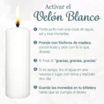 Vela Velón Blanco 19 cm, amarres, unión espiritual y limpiezas simbólicas - Image 4