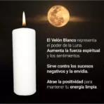 Vela Velón Blanco 19 cm, amarres, unión espiritual y limpiezas simbólicas - Image 8