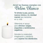 Vela Blanca Velón 8 cm, ritual de armonía, luz y limpieza espiritual - Image 4