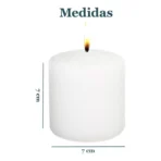 Vela Blanca Velón 8 cm, ritual de armonía, luz y limpieza espiritual - Image 5