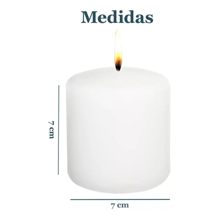 Vela Blanca Velón 8 cm, ritual de armonía, luz y limpieza espiritual - Image 5
