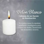 Vela Blanca Velón 8 cm, ritual de armonía, luz y limpieza espiritual - Image 6