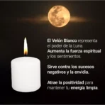 Vela Blanca Velón 8 cm, ritual de armonía, luz y limpieza espiritual - Image 7