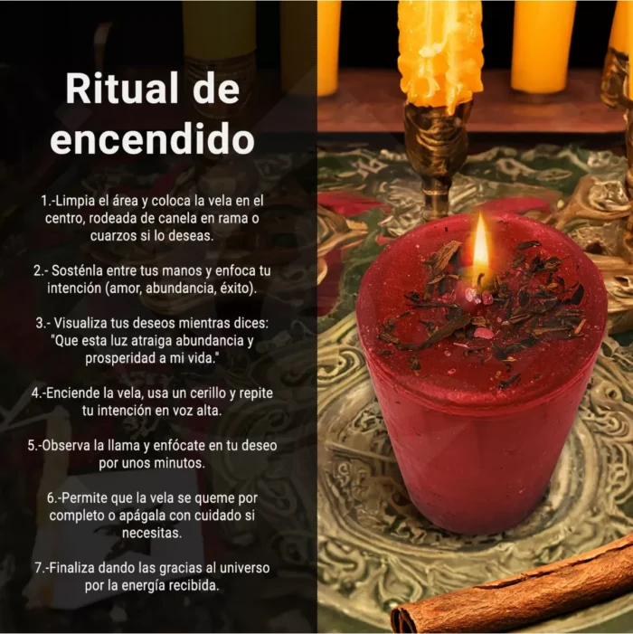 Veladora de Canela, amor, abundancia, dinero y éxito ritual - Image 8