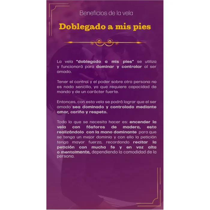 Veladora Doblegado a Mis Pies – Ritual Poderoso de Amor y Deseo - Image 9