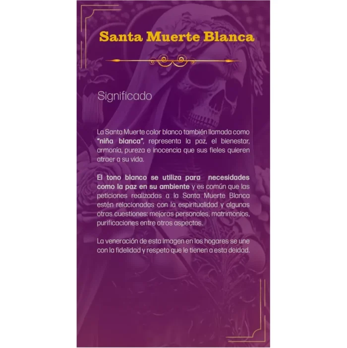 Veladora Santa Muerte Blanca – Paz, Protección y Armonía - Image 6