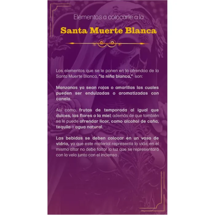 Veladora Santa Muerte Blanca – Paz, Protección y Armonía - Image 10