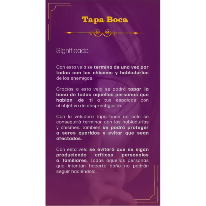 Veladora Gel Tapa Boca, protección energética, silencio ritual y cierre de chismes - Image 5