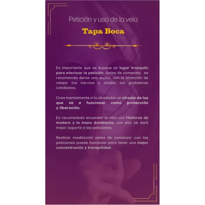 Veladora Gel Tapa Boca, protección energética, silencio ritual y cierre de chismes - Image 7