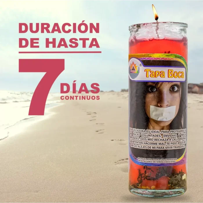 Veladora Gel Tapa Boca, protección energética, silencio ritual y cierre de chismes - Image 8