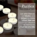 Velas Tealights Blancas, 50 piezas para rituales y ofrendas - Image 4