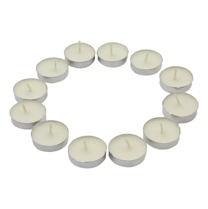 Velas Tealights Blancas, 50 piezas para rituales y ofrendas - Image 5