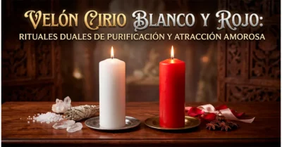 Velón Cirio Blanco y Rojo