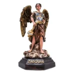 Arcángel Zadquiel | Figura con Ojo de Vidrio y Llama Violeta