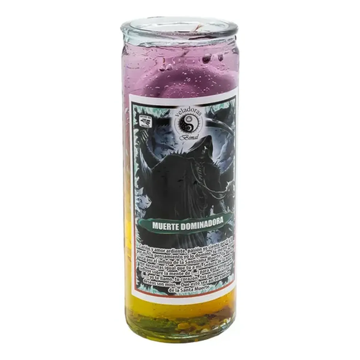 Veladora de Gel Santa Muerte Dominadora | Amarre y Amor Veladora de Gel Santa Muerte Dominadora | Amarre y Amor