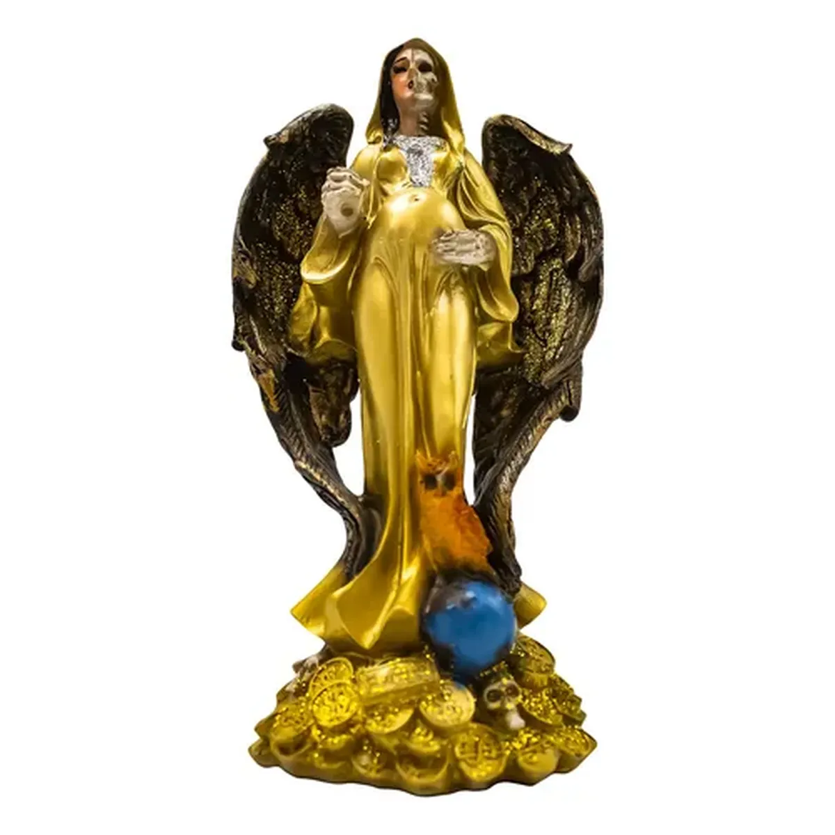 Santa Muerte Dorada Embarazada Encarnada | Éxito y Riqueza Santa Muerte Dorada Embarazada Encarnada | Éxito y Riqueza