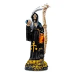 Santa Muerte Negra 50cm | Justicia y Protección Total | Curada