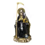 Santa Muerte Negra Suprema Con Búho | Protección y Resguardo