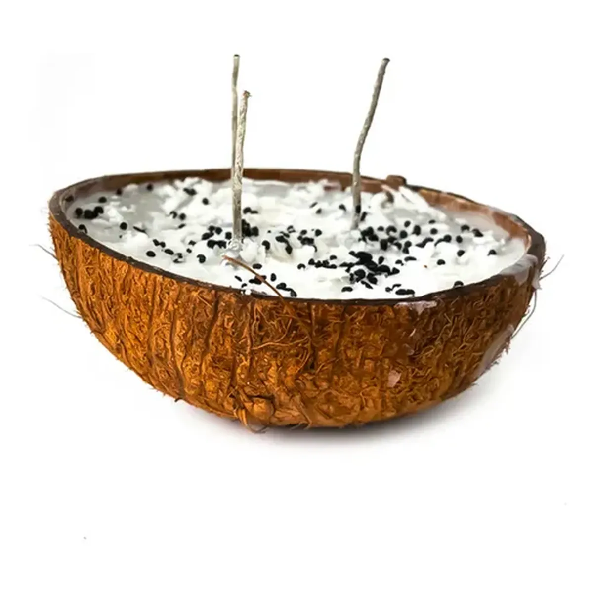 Veladora de Coco Eleguá Abrecaminos | Triple Mecha Natural Veladora de Coco Eleguá Abrecaminos | Triple Mecha Natural