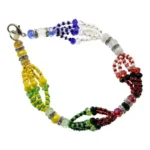 Pulsera 7 Potencias Orishas | 6 Hilos y Cristal Cortado