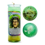 Veladora de Gel Malverde | Ángel de los Pobres en Vaso