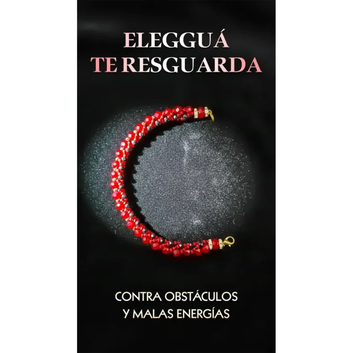 Pulsera Eleguá y Lucero | Abre Caminos Roja y Negra - Image 4