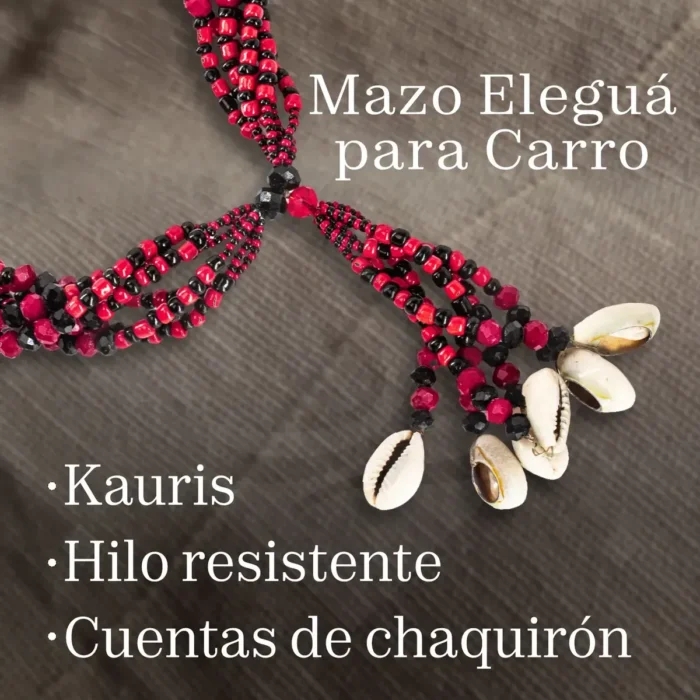 Mazo Eleguá para Carro | 6 Hilos y Cristal Cortado 47 cm - Image 4