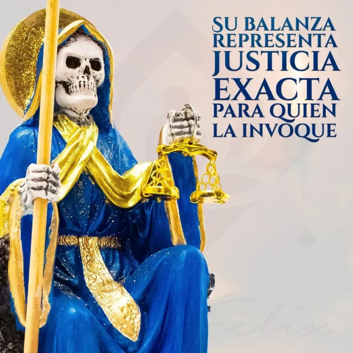 Santa Muerte Azul Suprema | Justicia, Sabiduría y Paz | Curada - Image 3