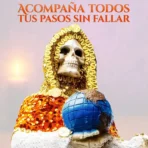 Santa Muerte Vestida 7 Potencias 70cm | Curada - Image 6