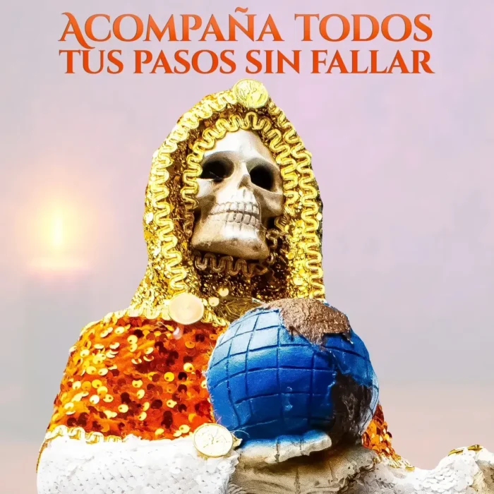 Santa Muerte Vestida 7 Potencias 70cm | Curada - Image 6
