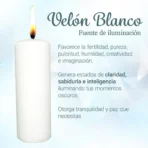 Cirio Blanco para Limpias y Amarres de Amor | Velón Grande - Image 2